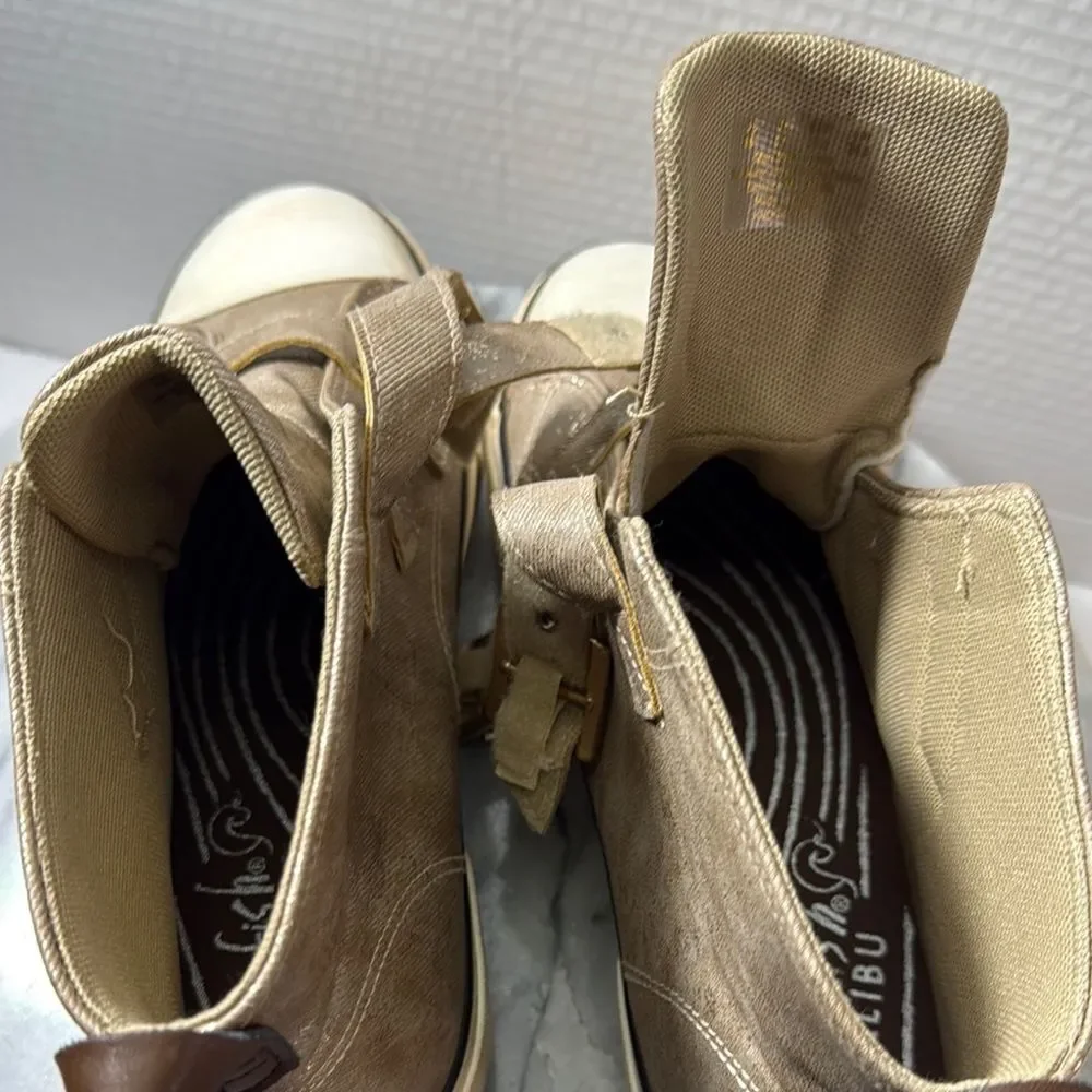 Blowfish Gold High-Top Sneakers with Straps
